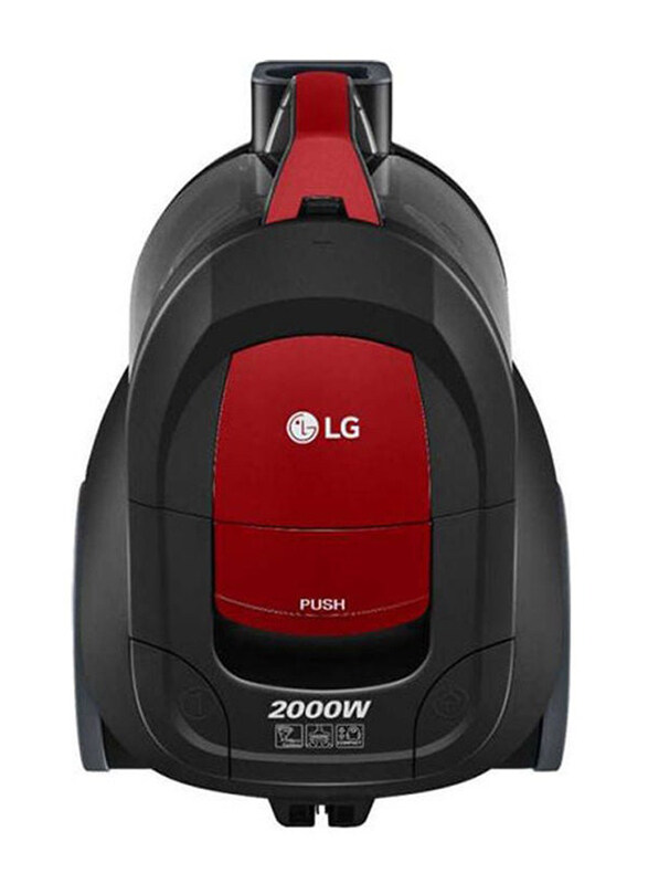 

LG Electric Canister Vacuum Cleaner, 1.3L, 2000W, VC5420NNTR, Black/Red
