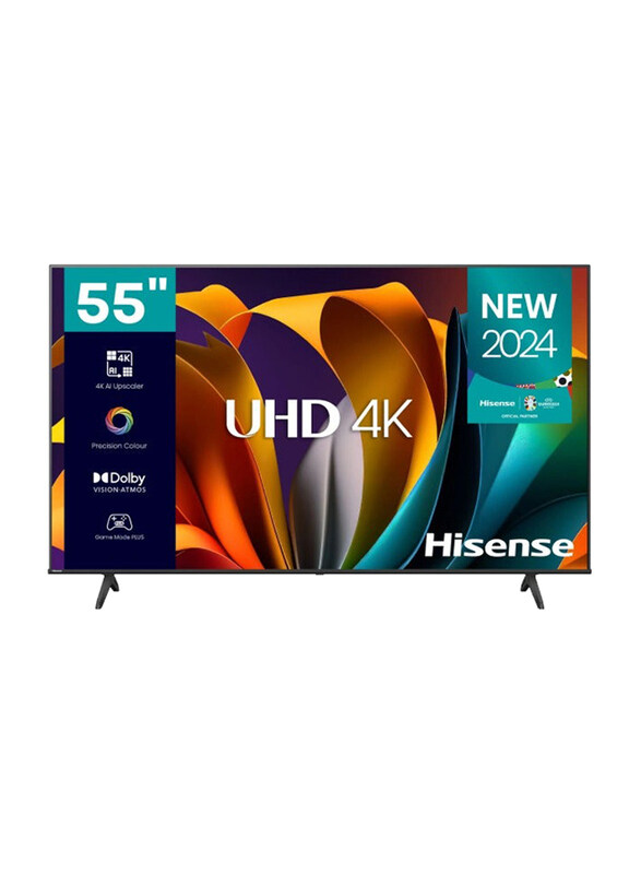 

Hisense 55-Inch Flat 4K UHD QLED VIDAA Smart TV, 55A6N, Black