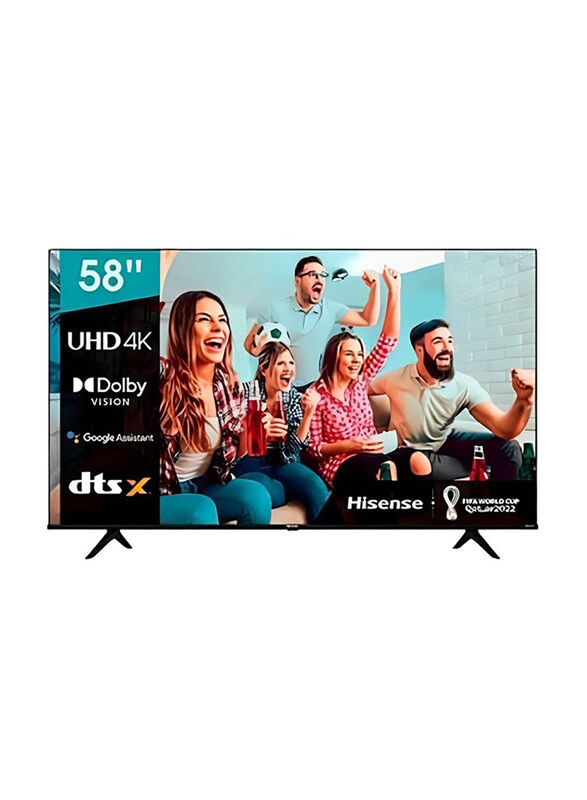

Hisense 58-Inch Flat 4K UHD LED Smart TV, 58A61N, Black