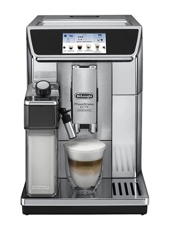 

De'Longhi 1L 19 Bar PrimaDonna Elite, Built in Grinder, Automatic Cleaning, 1450W, ECAM650.85.MS, Silver