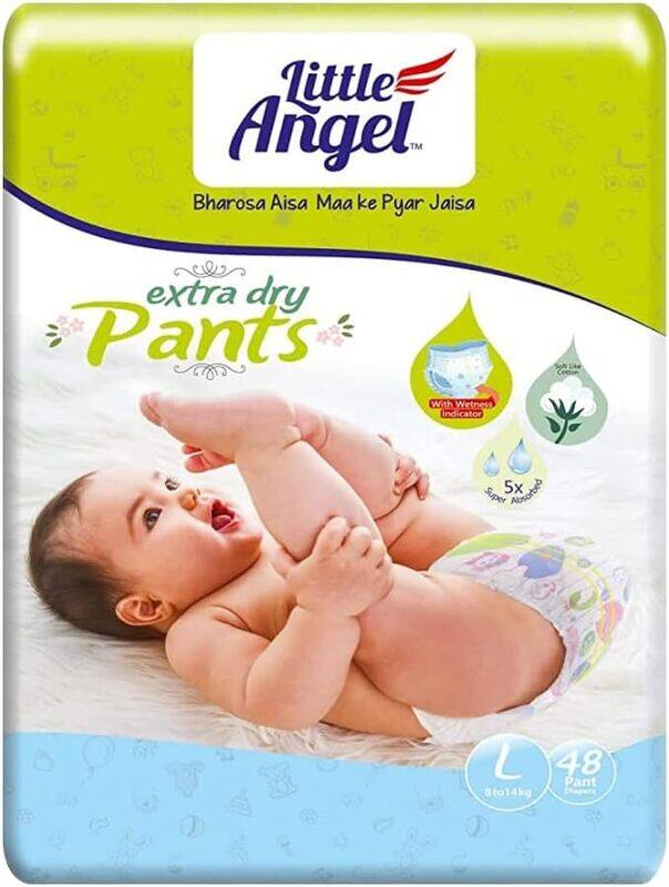 

Little Angel Baby Diaper Pants Extra Dry, Large - 48 Piece Pack
