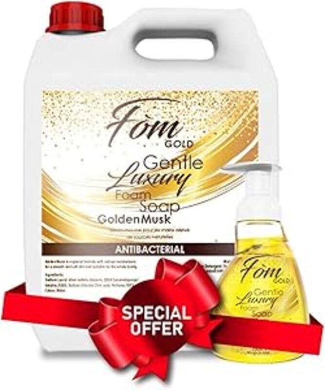 

Swish Antibacterial Hand soap Foam Liquid, Fom Gold, Foaming hand Soap Refill 5L with Foaming Pump Bottle