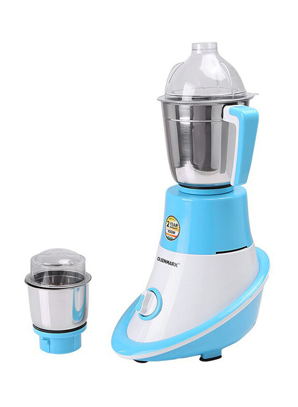 

Olsenmark 2L Mixer Grinder, 600W, OMSB2218, Blue/White