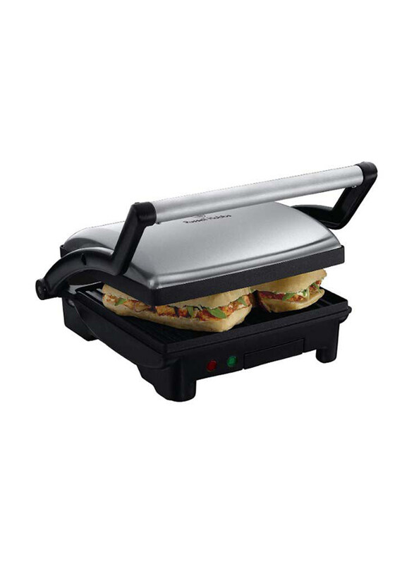 

Russell Hobbs 3-In-1 Panini Press Electric Sandwich Maker, 1800W, 17888, Black/Silver
