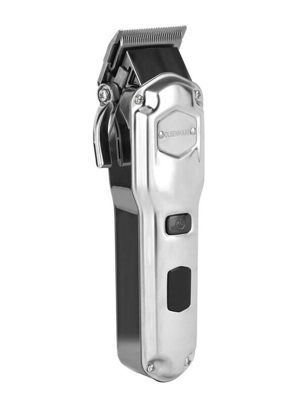 

Olsenmark Professional Hair and Beard Trimmer 10 Comb Attachments with Removable and Washable, OMTR4099, Silver