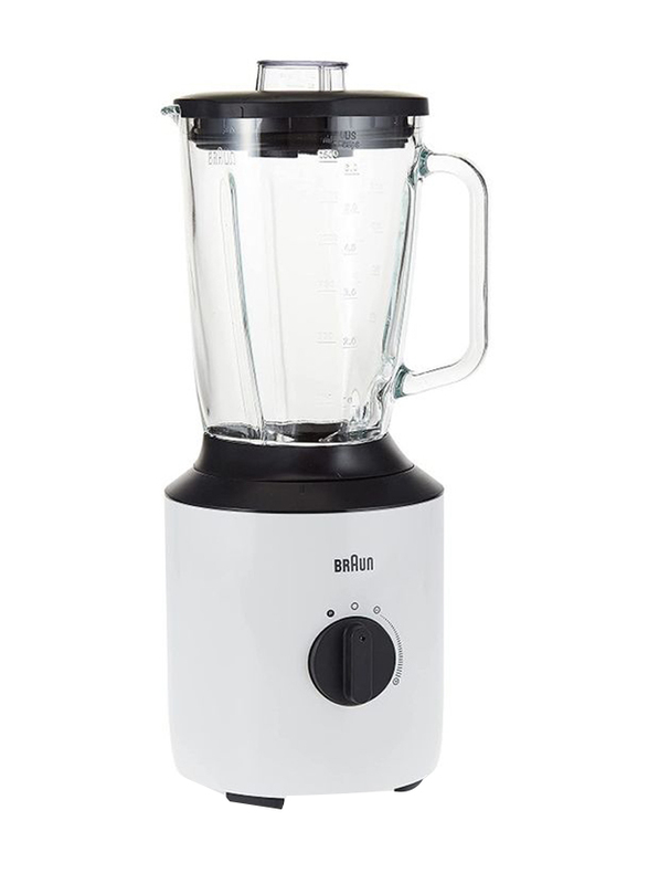 

Braun 1.5L TriAction Technology Variable Speed And Pulse Glass Jug Blender, 800W, JB3173, White
