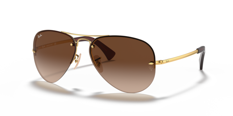 

Ray-Ban Brown Gradient Sunglasses-RB3449 001/13 59-14 135 3N