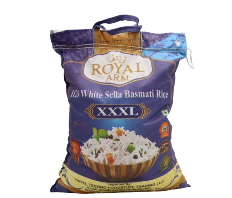 

ROYAL ARM WHITE SELLA BASMATI RICE 10KG