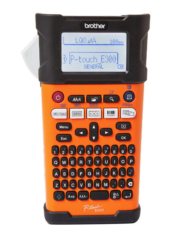 

Brother PTE-300VP Industrial Label Printer, Orange