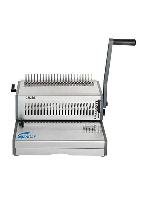 

Eagle Spiral Comb Manual Heavy Binding Machine, CB-330, Grey/Silver