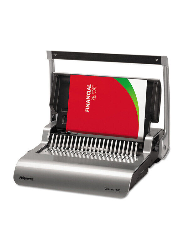 

Fellowes Quasar+ 500 Comb Binder, Grey/Black