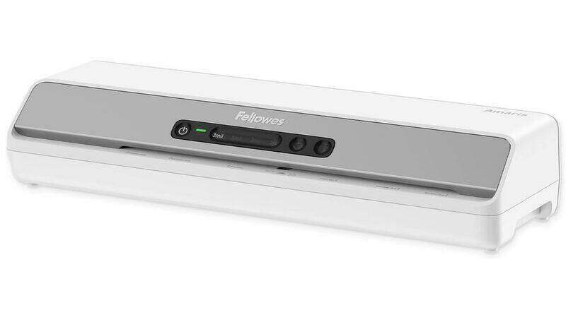 

Fellowes Amaris 125 laminator Machine, School or Office use, 12.5 max Width, with 10 Jam Free Laminating Sheets
