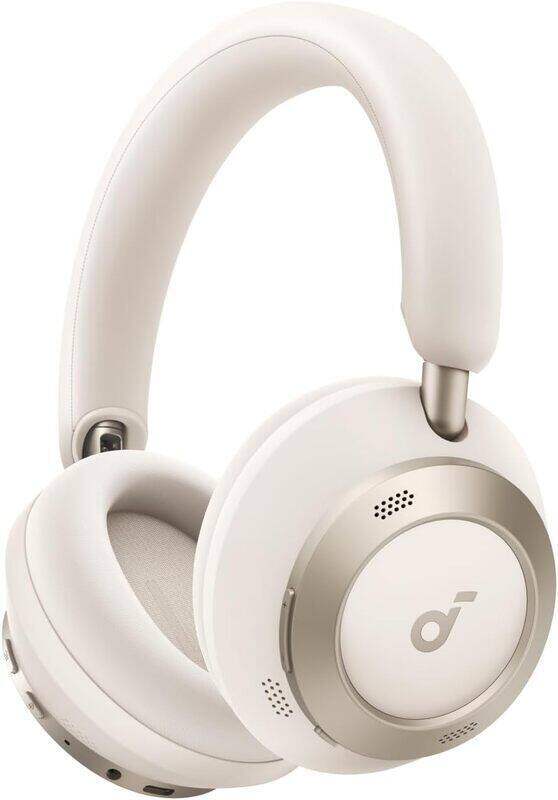 

Anker Soundcore Space One Pro, Adaptive Active Noise Cancelling Headphones, Super Foldable Design, Ultra-Fast Charging, Comfortable Fit, White