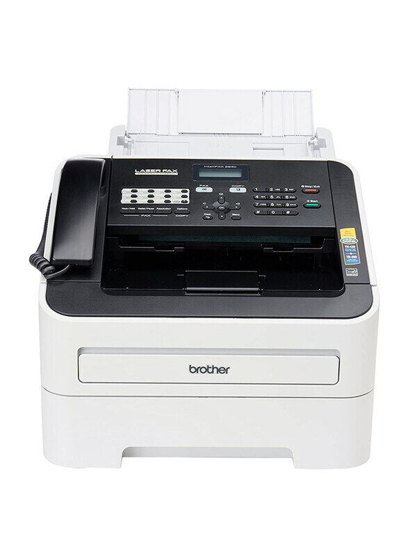 

Brother FAX-2840 Laser Fax Machine, White/Grey