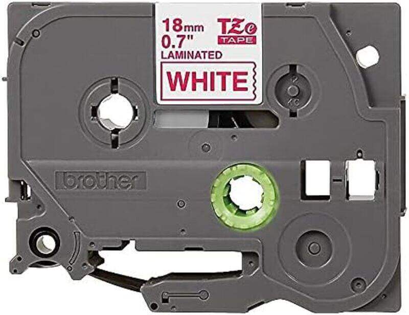

Brother TZe-242 18mm Red on White Laminated Label Tape