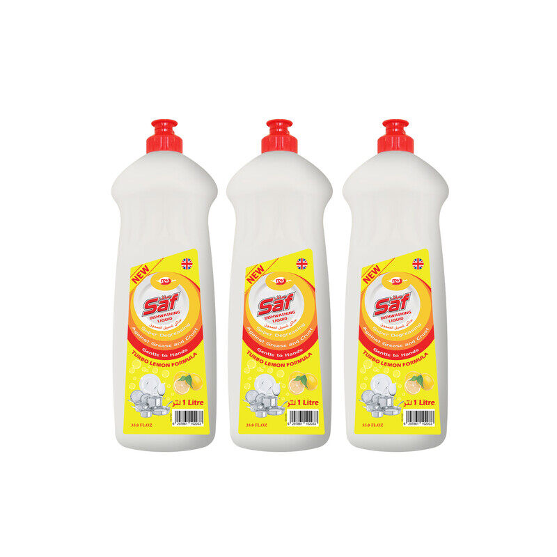 

SAF Dishwash Liquid Yellow 1L (Pack of 3)