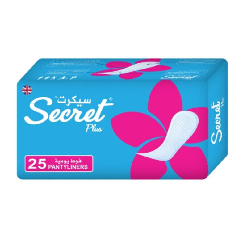

Secret Plus Pantyliners, 24 Pieces/Pack ,180mm Size, Blue