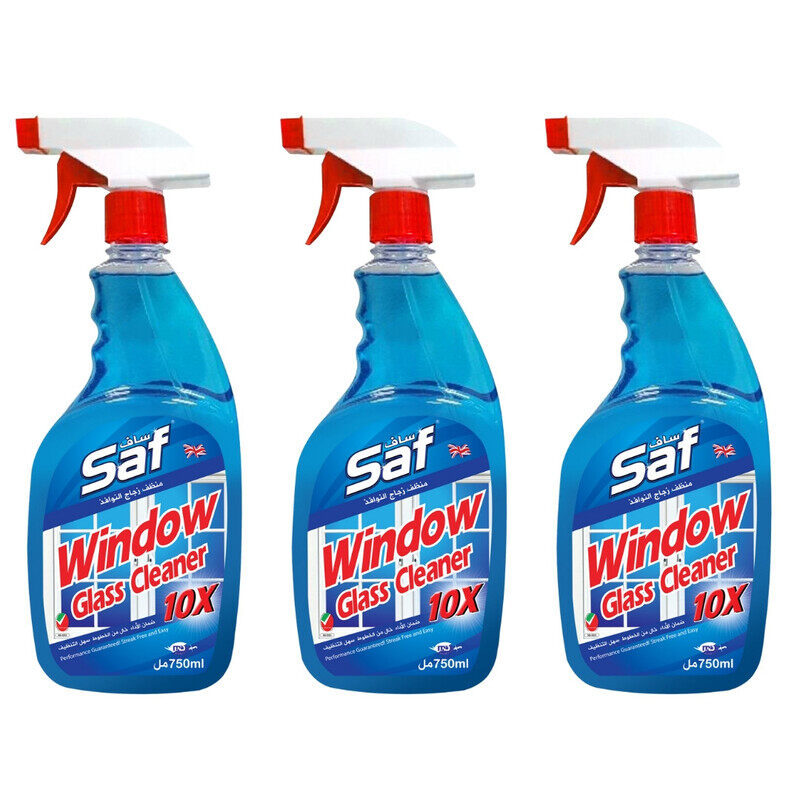

SAF Windows & Glass Cleaner Blue 750ml (pack of 3)