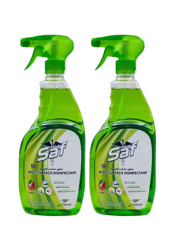 

SAF Disinfectant Multi-Purpose Cleaner Spray 750ML (Pack of 2)