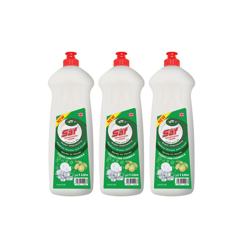 

SAF Dishwash Liquid Lime Green 1L (Pack of 3)