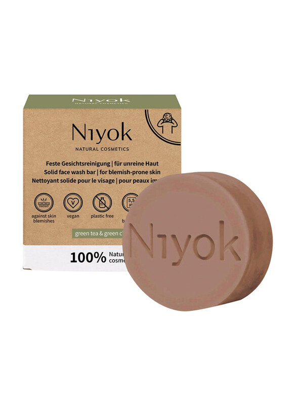 

Niyok Green Tea & Green Clay Face Wash Bar, 80gm