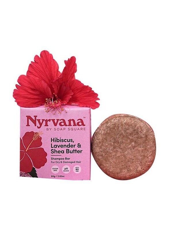

Nyrvana Hibiscus Lavender & Shea Butter Shampoo Bar for All Hair Types, 80gm