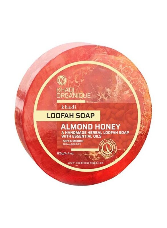 

Khadi Organique Almond & Honey Loofah Soap, 125gm