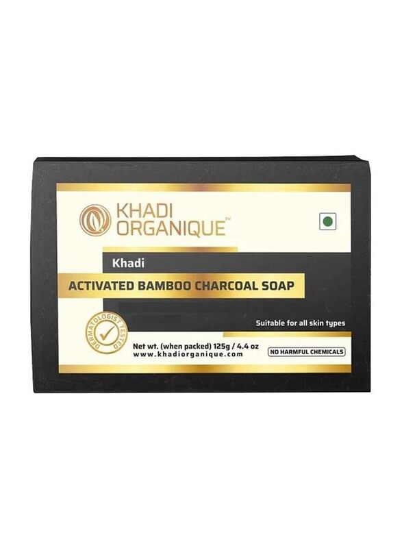 

Khadi Organique Activated Bamboo Charcoal Soap, 125gm