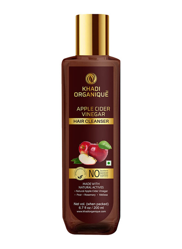 

Khadi Organique Apple Cider Vinegar Hair Cleanser Shampoo for All Hair Types, 200ml