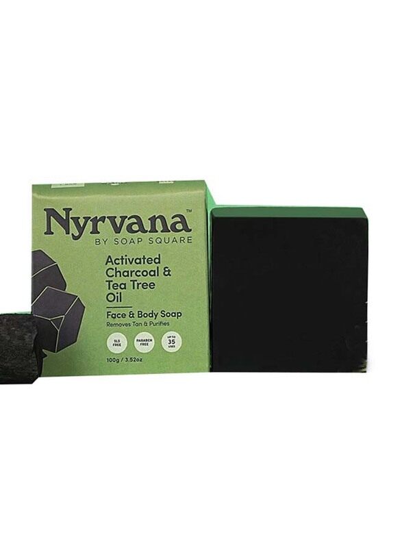 

Nyrvana Activated Charcoal & Tea Tree Oil Soap, 100gm