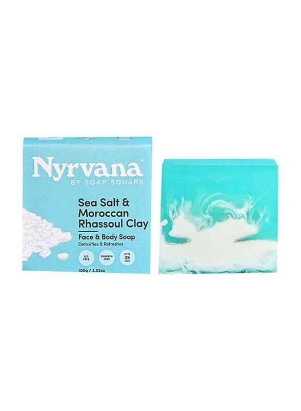 

Nyrvana Sea Salt & Moroccan Rhassoul Clay Soap, 100gm