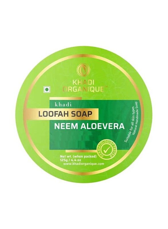 

Khadi Organique Neem Aloevera Loofah Soap, 125gm