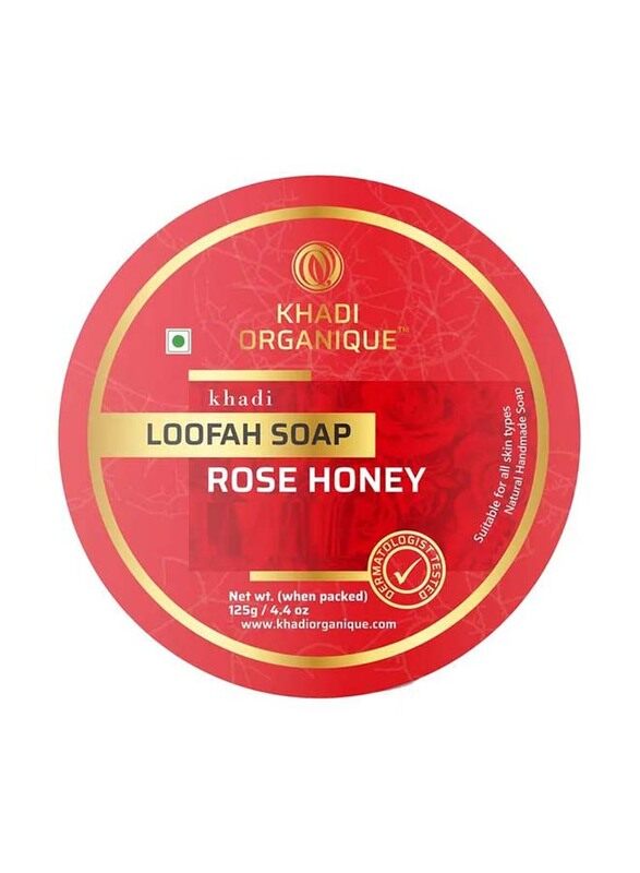 

Khadi Organique Rose & Honey Loofah Soap, 125gm