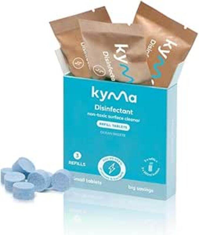 

Kyma Disinfectant Refill, Non-Toxic Cleaner, 3 x 500ml, Ocean Breeze