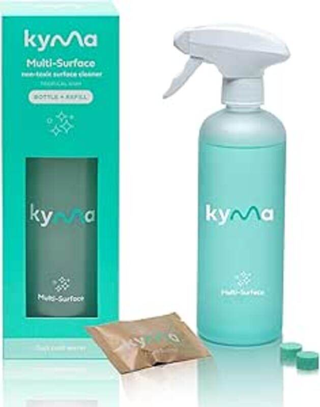 

Kyma Multi-Surface Cleaner Starter Kit, Non-Toxic Cleaner, 500ml (Makes 1x 500ml Bottle of Multi-Surface Cleaner), Tropical Kiwi