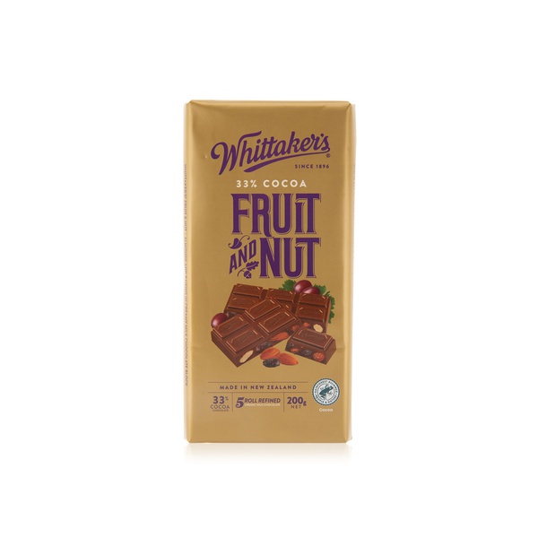 Whittakers Fruit & Nut Chocolate Bar 200G