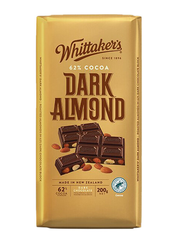 

Whittakers Dark Almond Chocolate Bar, 200g