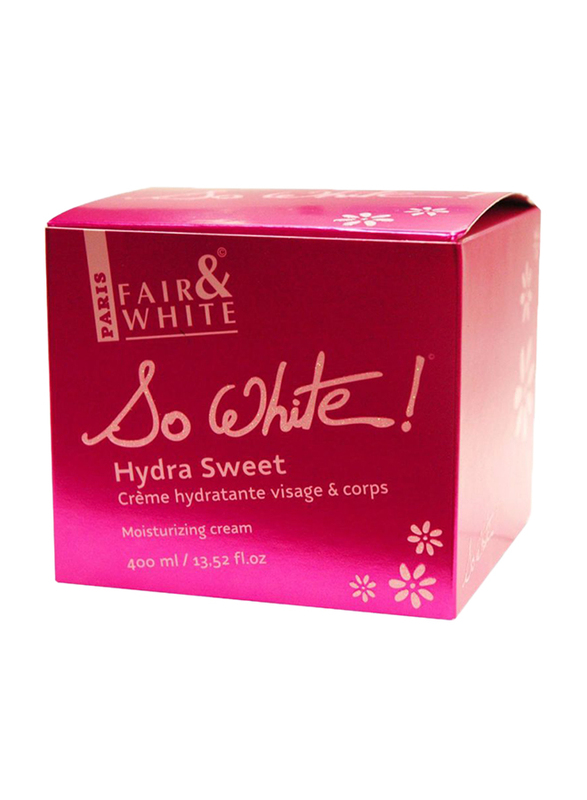 Fair & White So White Hydra Sweet Moisturizing Cream, Pink, 400ml