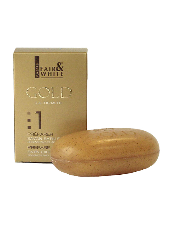 Fair & White Gold Ultimate Satin Exfoliating Soap, Gold, 200gm