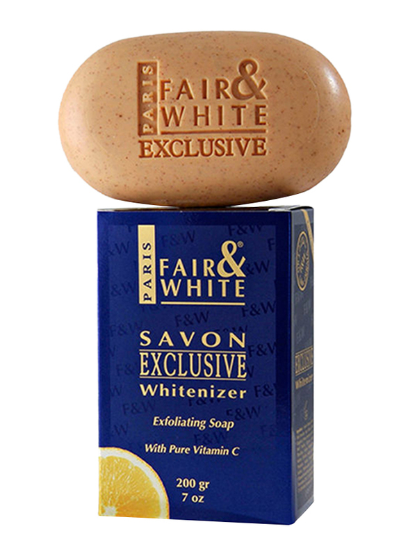 Fair & White Savon Exclusive Vitamin C Exfoliating Soap, Orange, 200gm