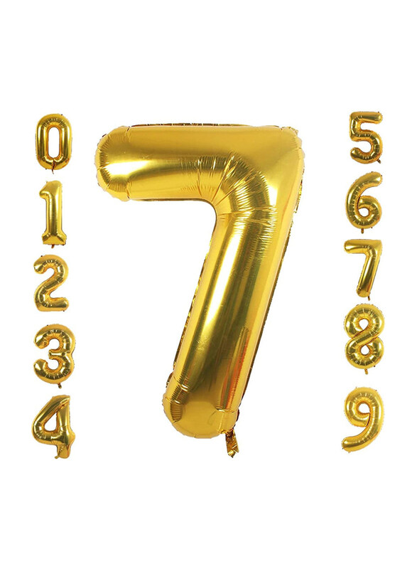 

Markq 40 Inch Large Foil Helium Number Balloon, Number 7, Gold
