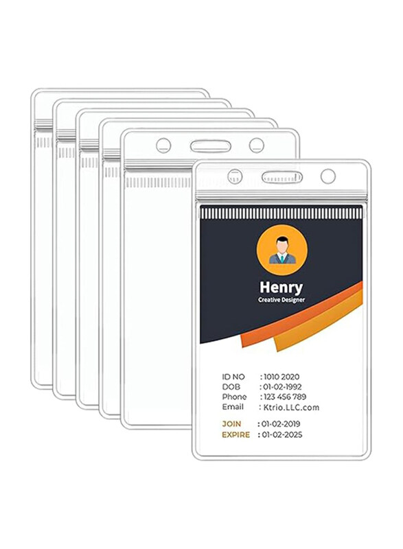 

Markq Plastic Card Holder, 11 x 6.5cm, 10 Pieces, Clear