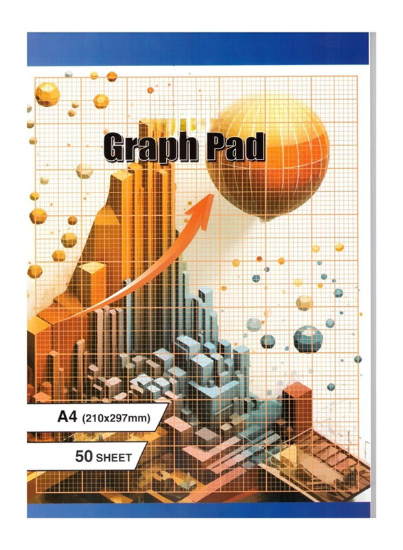

Markq Graph Paper Pad, Squared Grid, 50 Sheets, A4 Size, Multicolour