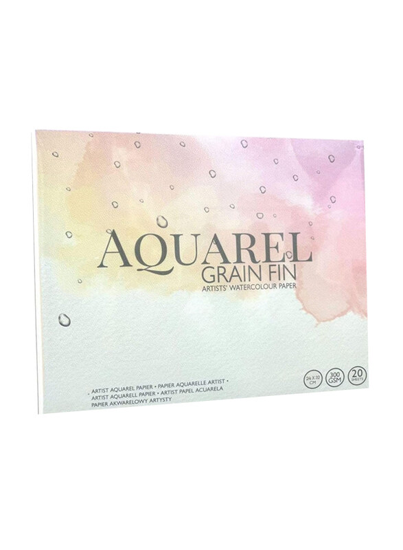 

Markq Watercolor Paper Pad, 20 Sheets, 300 GSM, A4 Size, Multicolour