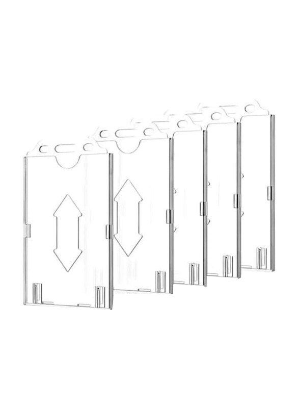 

Markq Hard Plastic Horizontal Card Holder, 5 Piece, Clear