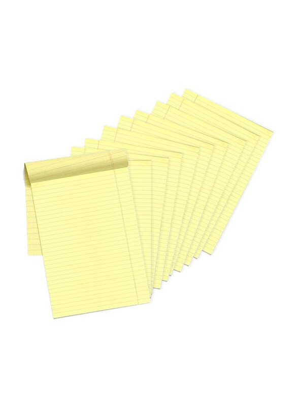 

Markq Writing Legal Notepad, Single Line, 10 Sheets, 40 Sheets, A4 Size, Yellow