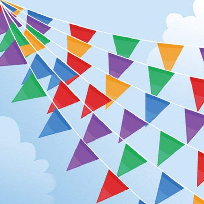 

Markq Colourful Triangle Flag Banner, 2.8m, 10 Pieces, Multicolour