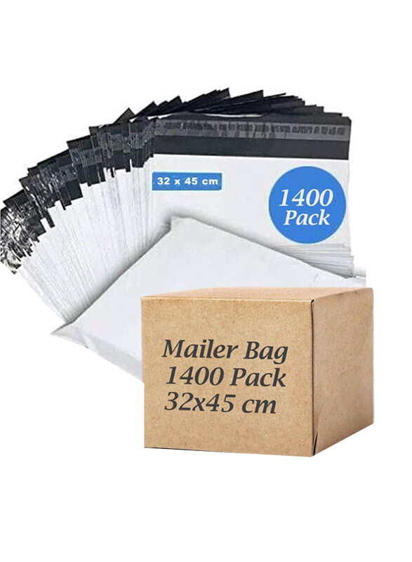 

Markq Poly Mailers Bags, 32 x 45cm, 1400 Piece, White