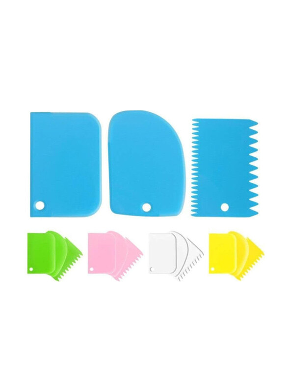 

Markq 3-Pieces Cake Plastic Scraper Set, Multicolour