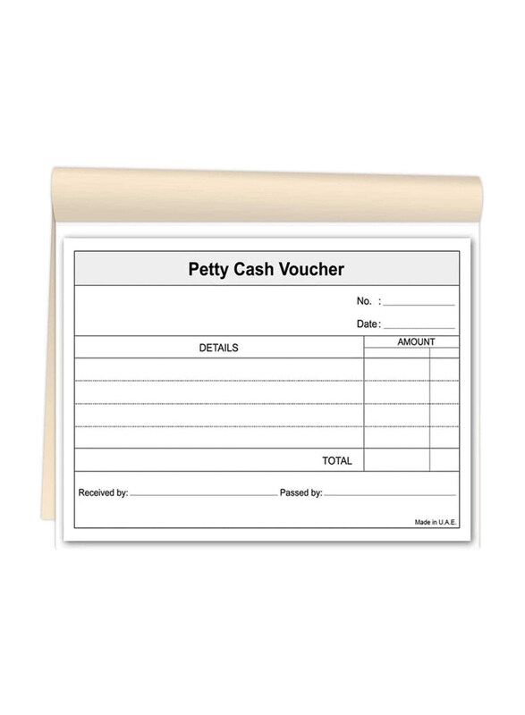 

Markq Petty Cash Voucher Book, 50 Sheets, 10 Pieces, A5 Size, White